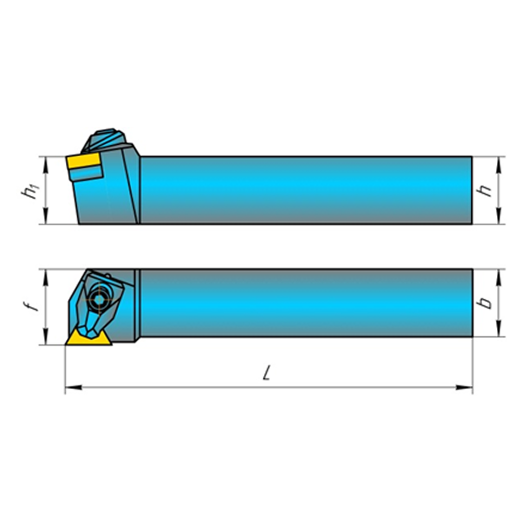 Резец проходной K01.4935  Сечение резца 20х20 пластина 01111-160408